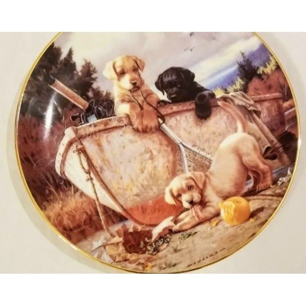 Vintage Hamilton Collection Lunch Break All in a Day’s Work Collector Dogs Plate